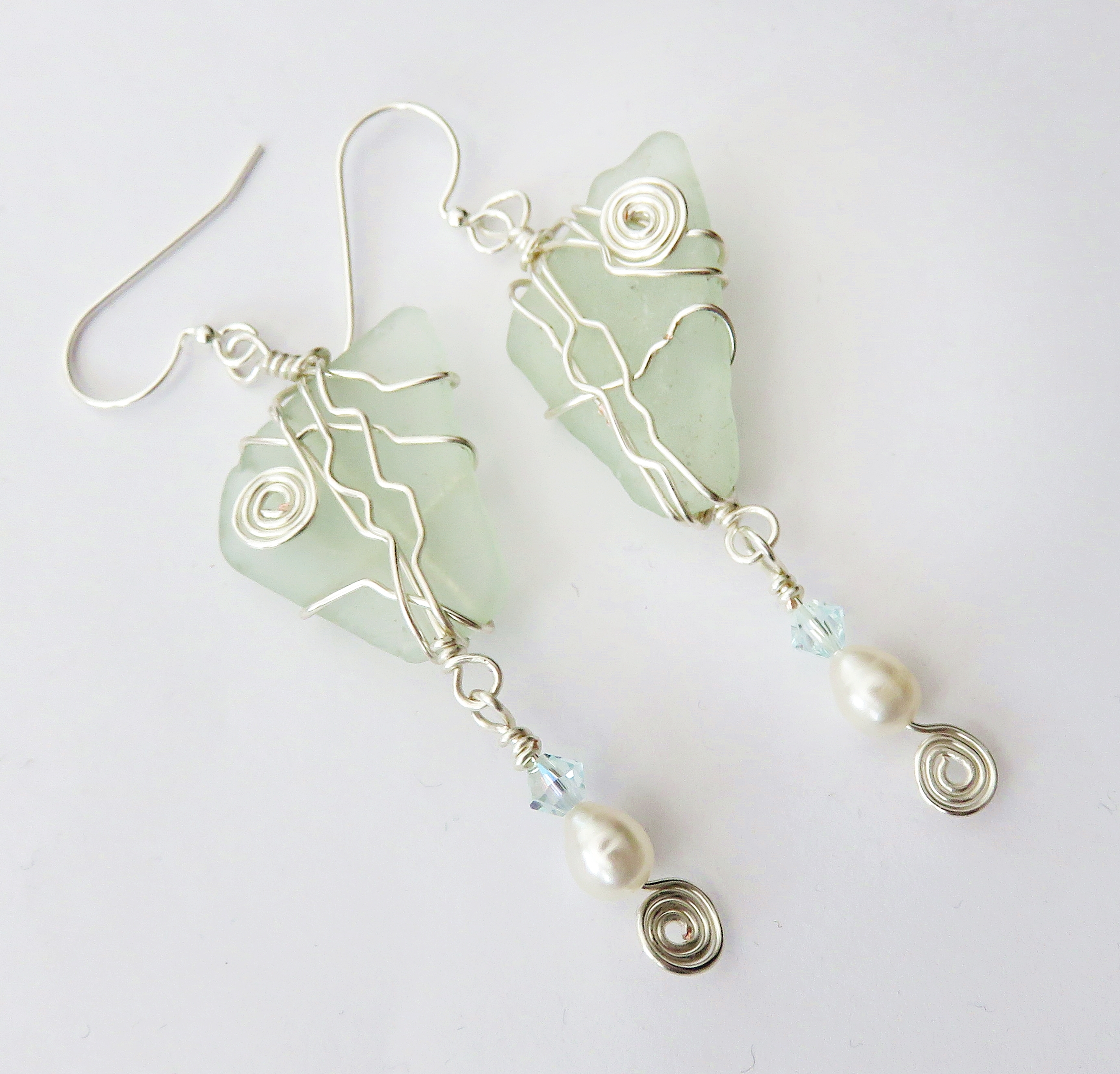 Icy blue waters earrings