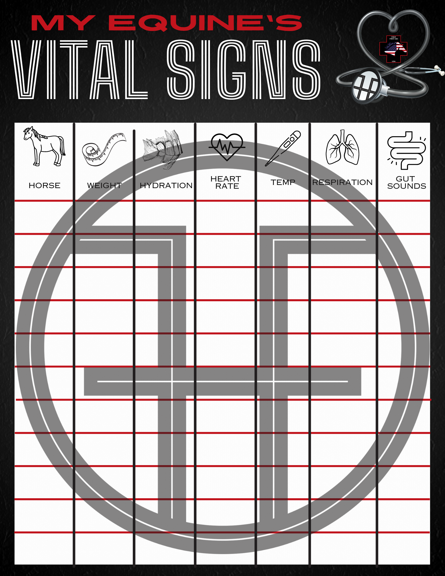 Equine Vitals Record
