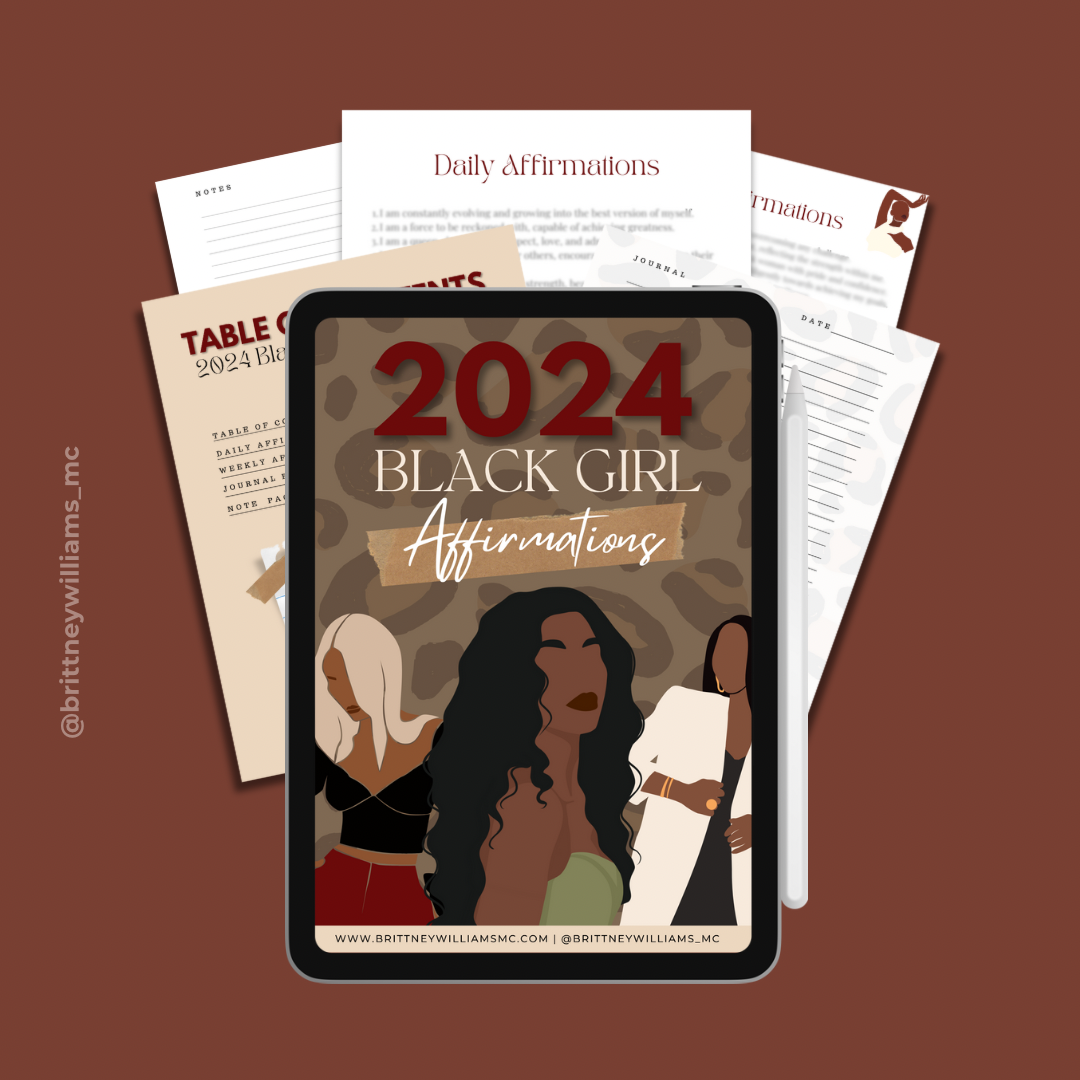 2024 Black Girl Affirmations List & Journal