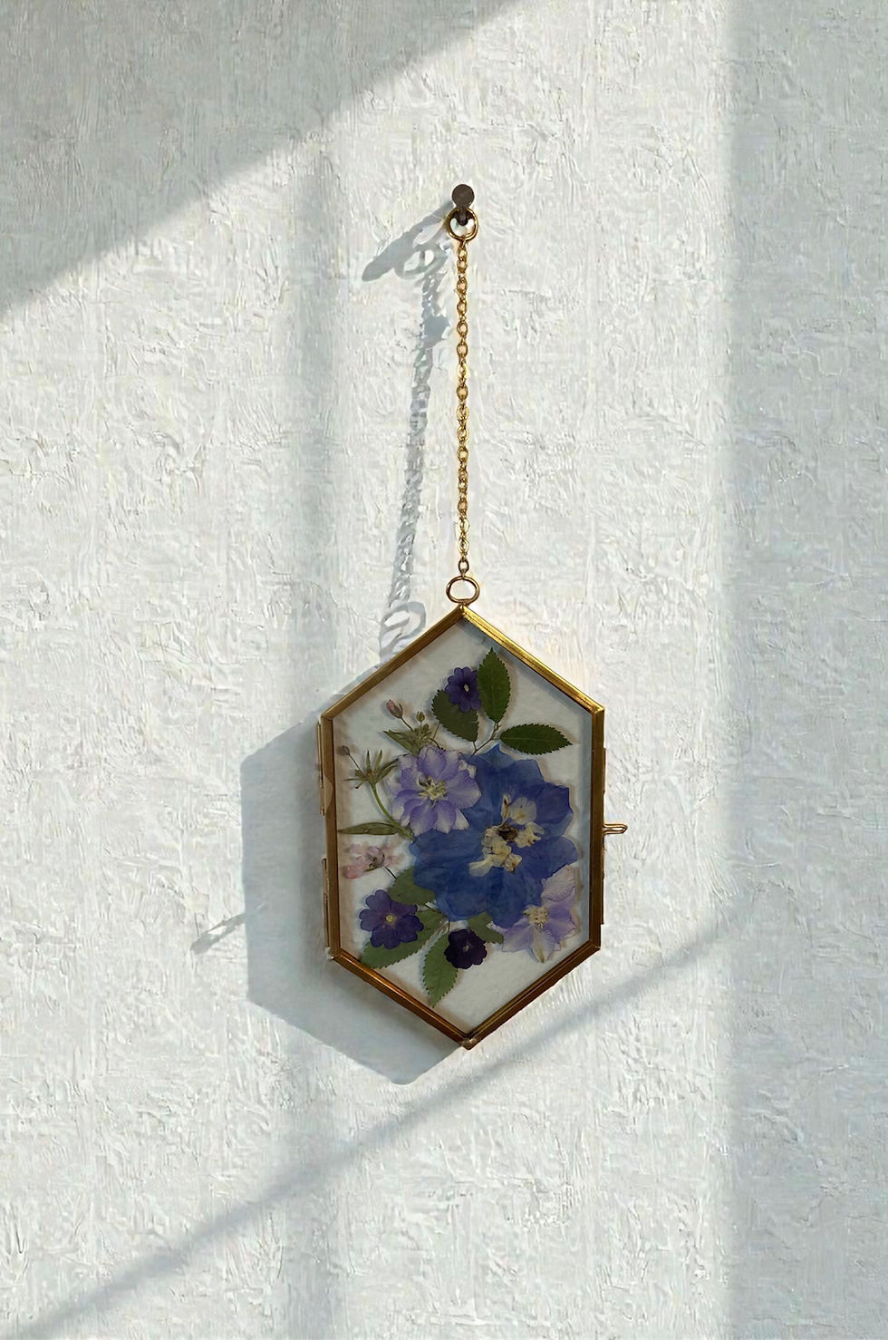 Thumbnail: Glass Framed Pressed Flowers