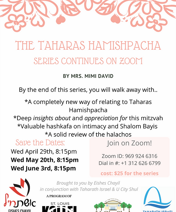 Taharas Hamishpacha Class 6 with Mrs. Mimi David