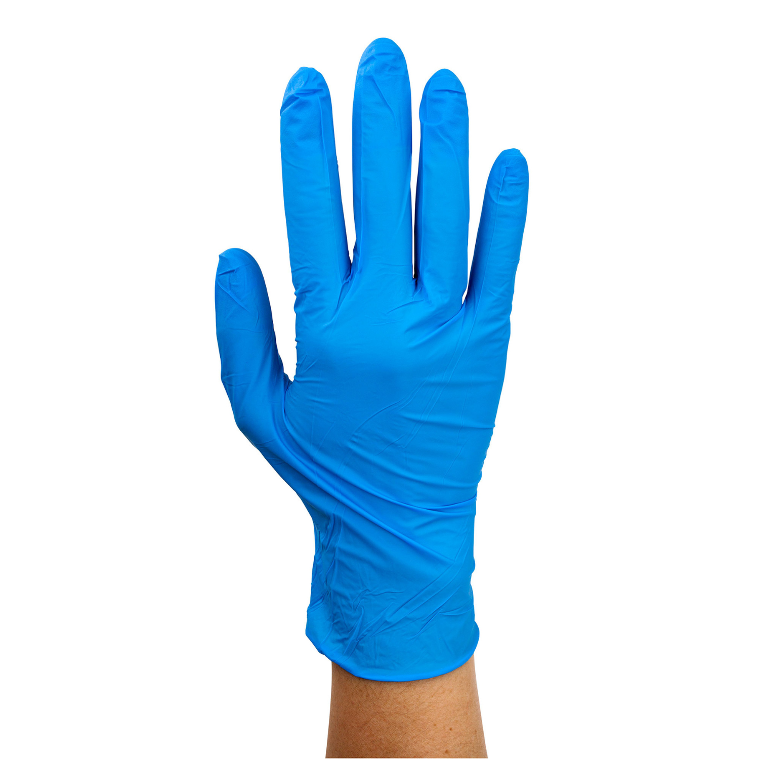 SAFE TOUCH BLUE NITRILE EXAM GLOVES- NON-LATEX P.F. LARGE 1000/CS