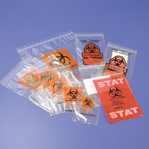 BIOHAZARD SPECIMEN TRANSPORT BAGS 6x9