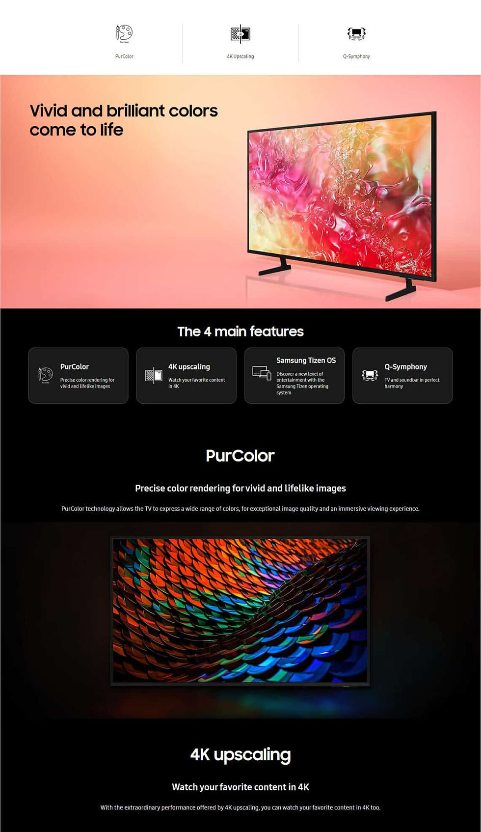 Thumbnail: Samsung UE65DU7170UXZT 65″ Crystal UHD 4K Smart TV Wi-Fi