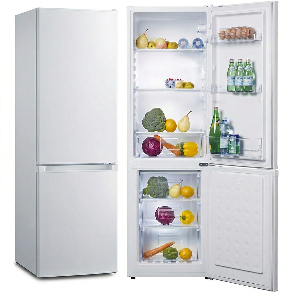 Richome Fridge Freezer 170Cms W 3 Drawer Freezer. Model Bcd-229 White
