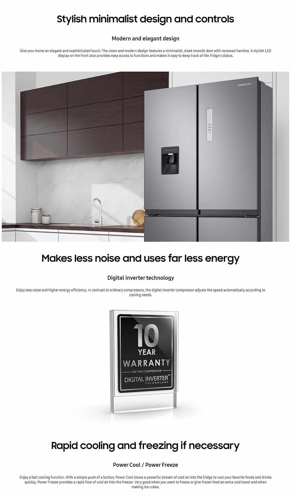 Thumbnail: Samsung RF48A401EB4/EF French Style Fridge Freezer