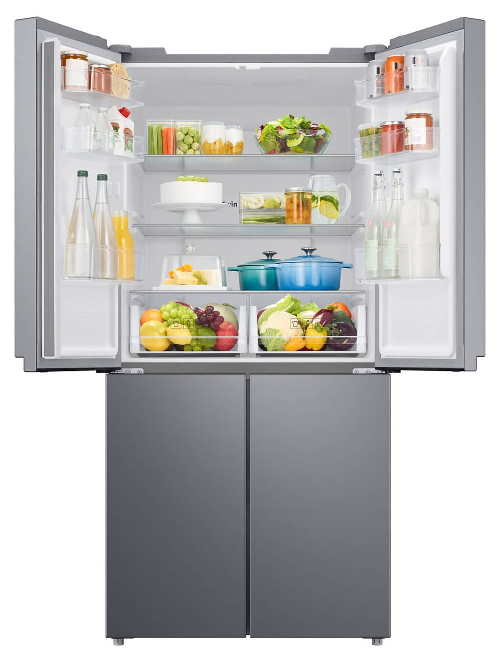 Thumbnail: Samsung  French Style Fridge Freezer. Model  RF48A400EM9/EF