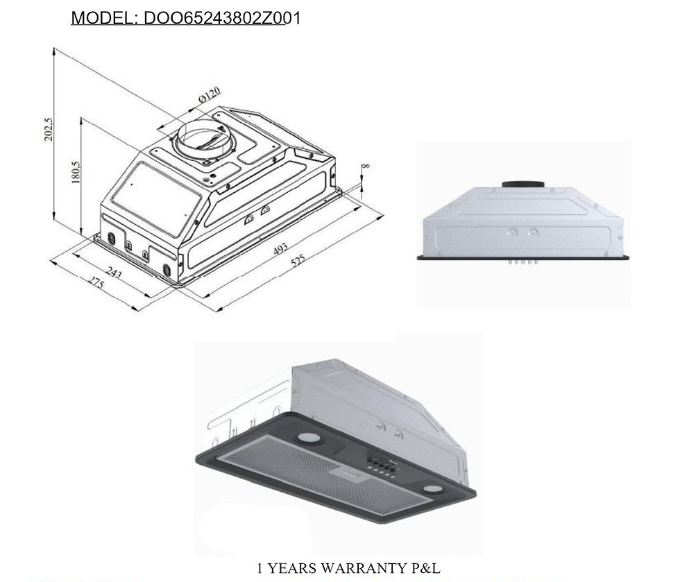Thumbnail: Avg Built in Cooker Hood. Model D0065.