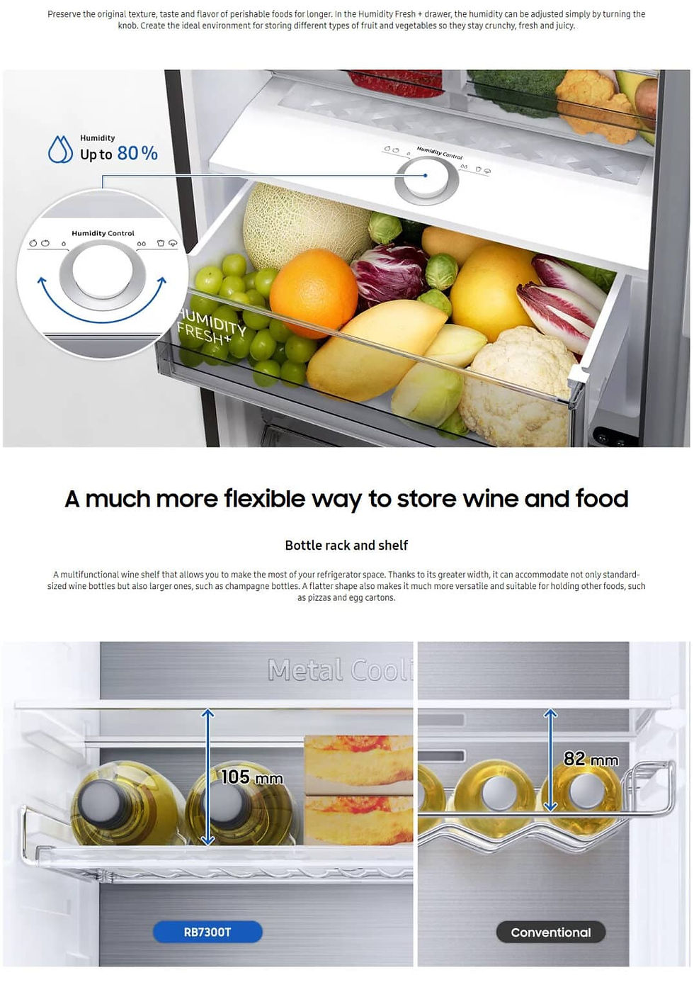Thumbnail: Samsung  EcoFlex Combi Fridge-Freezer. Non Frost. Model RB38C605DWW