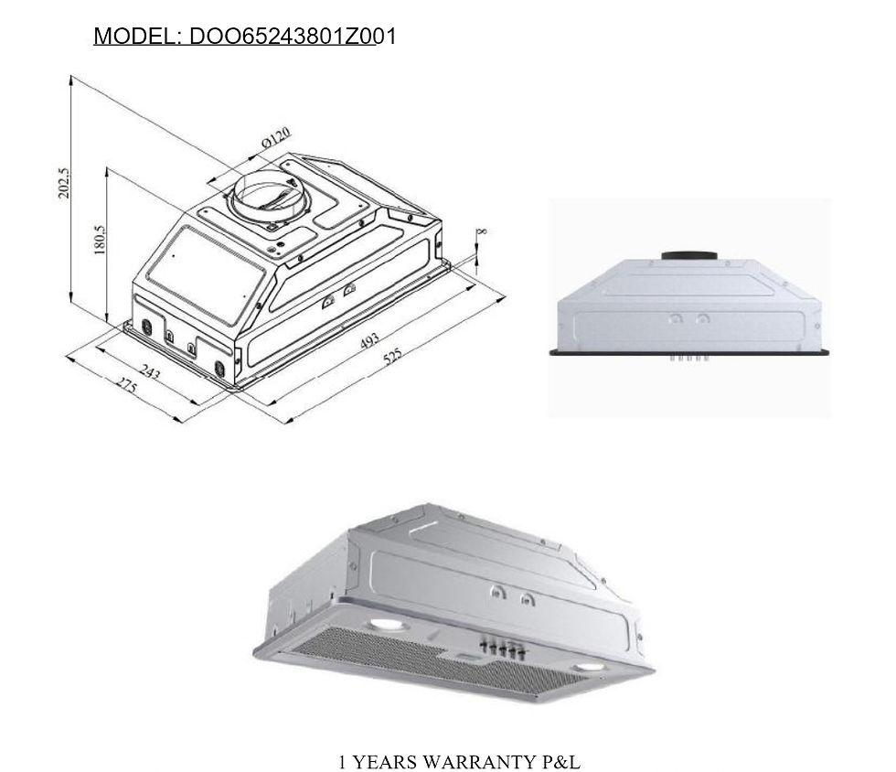 Thumbnail: Avg Built in Cooker Hood. Model D0065.