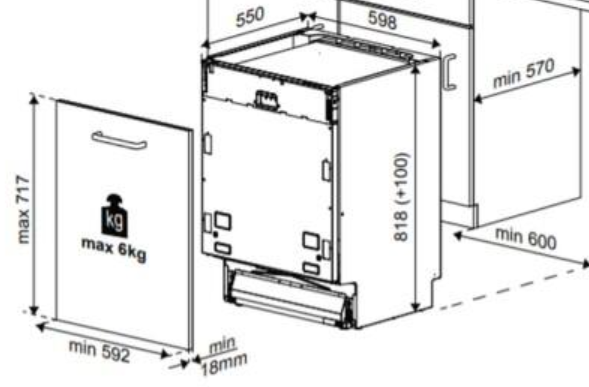 Thumbnail: Grundig Built in Dishwasher 60cms Fully Integrated . Model GNVP4631