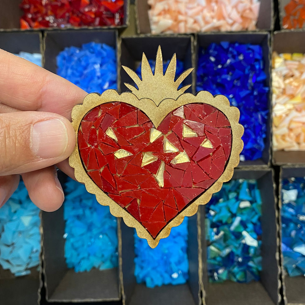 Miniature : kits mosaique créatif magnet coeur DIY
