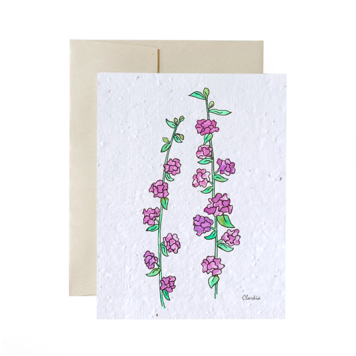 Miniature : CARTE DE PAPIER ENSEMENCÉ | TROU À BARBOTTE (FLORE)