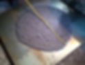 Detalhe do ensaio de slump flow