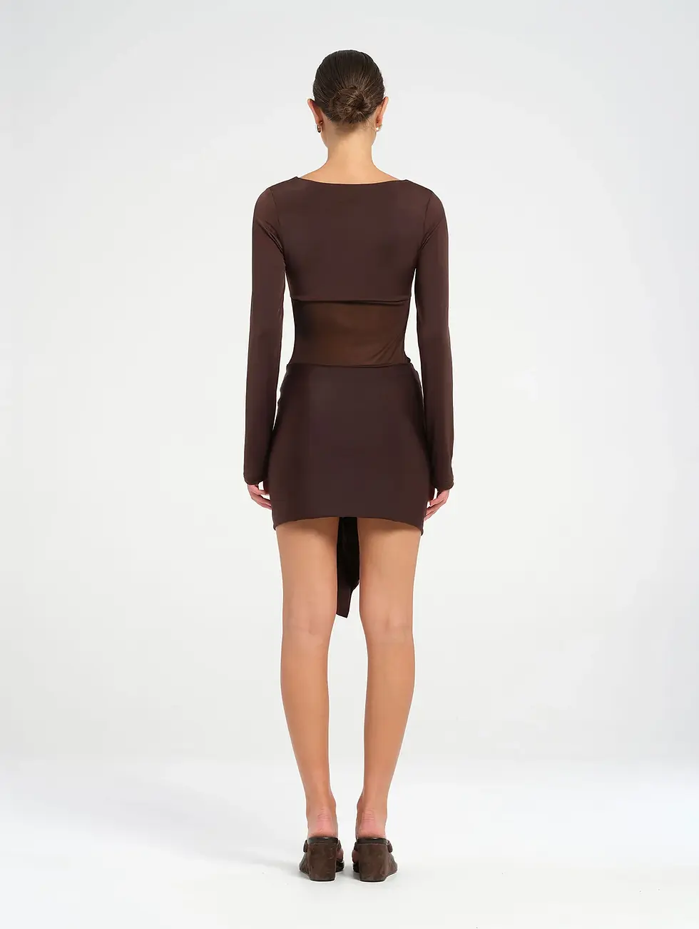 Thumbnail: (FOR SALE) Brown Juni Benni Mini Dress