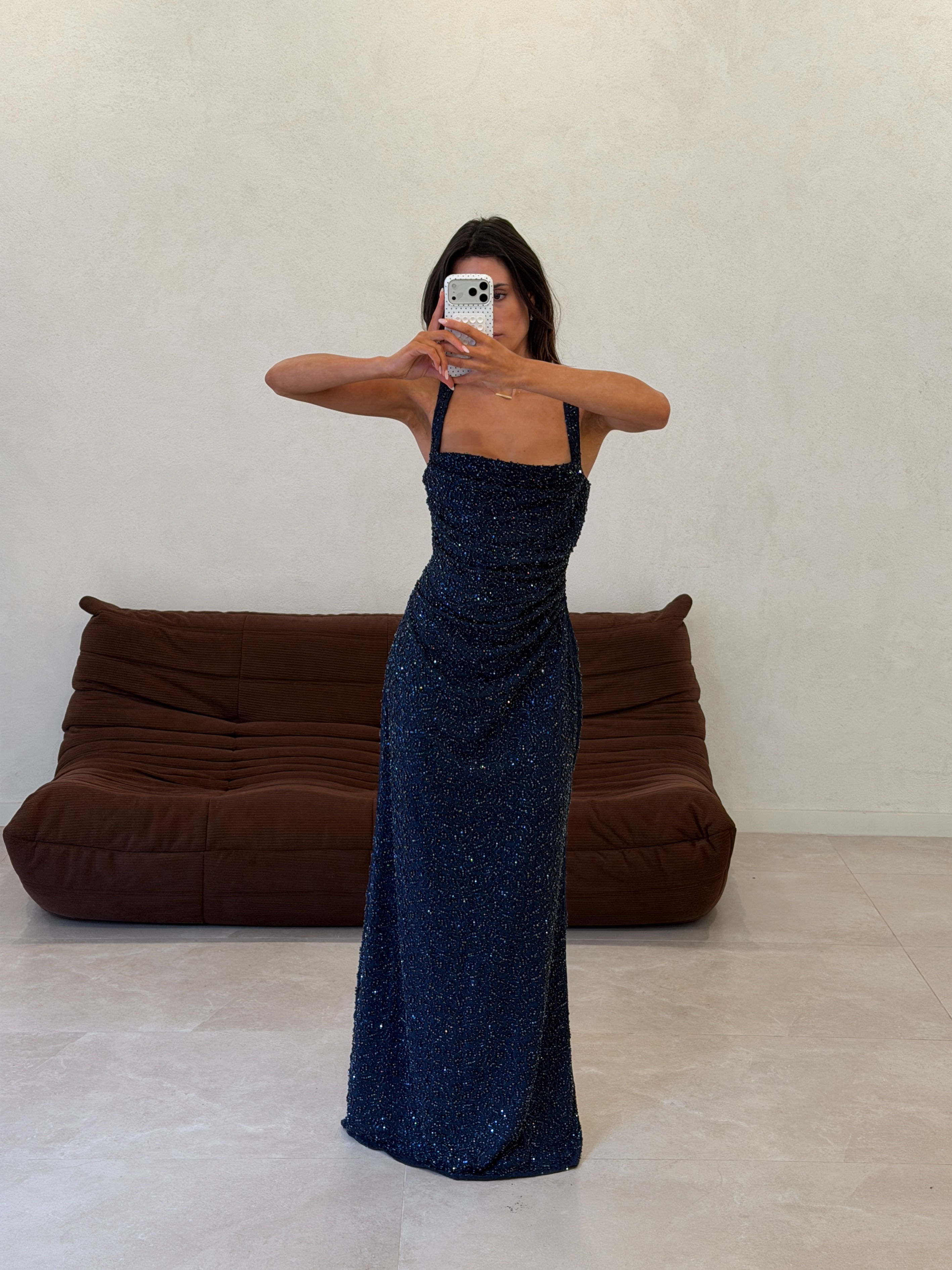 Navy Calanthe Baby Boo Maxi Dress