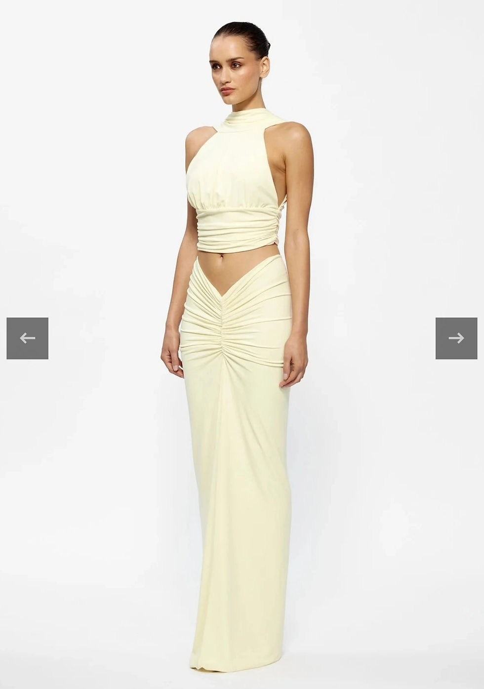 Thumbnail: (FOR SALE) Yellow Effie Kats Cassidy Top & Kayson Maxi Skirt 