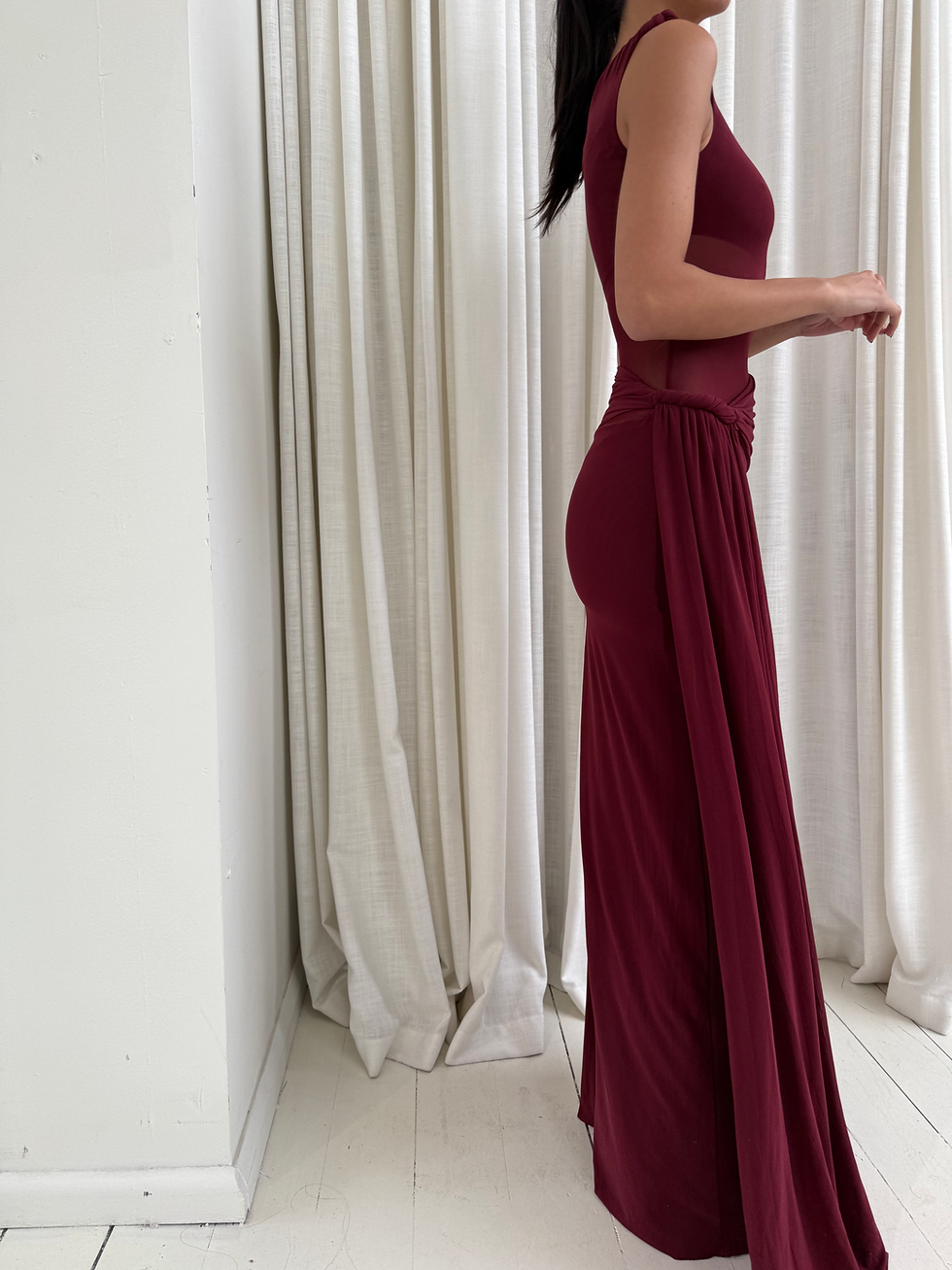 Thumbnail: Cherry Sisal Misha Mesh Dress