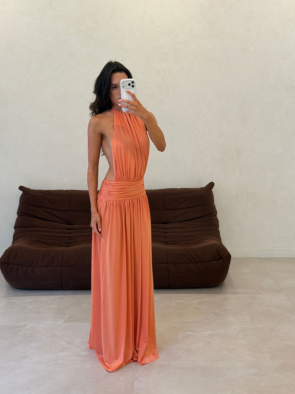 Thumbnail: Orange Santina Arcinaori Dress