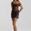 Thumbnail: Brown Natalie Rolt Elodie Mini Dress