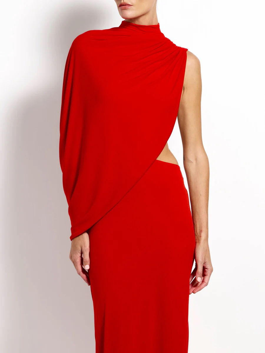 Thumbnail: Red Effie Kats Aleksi Gown