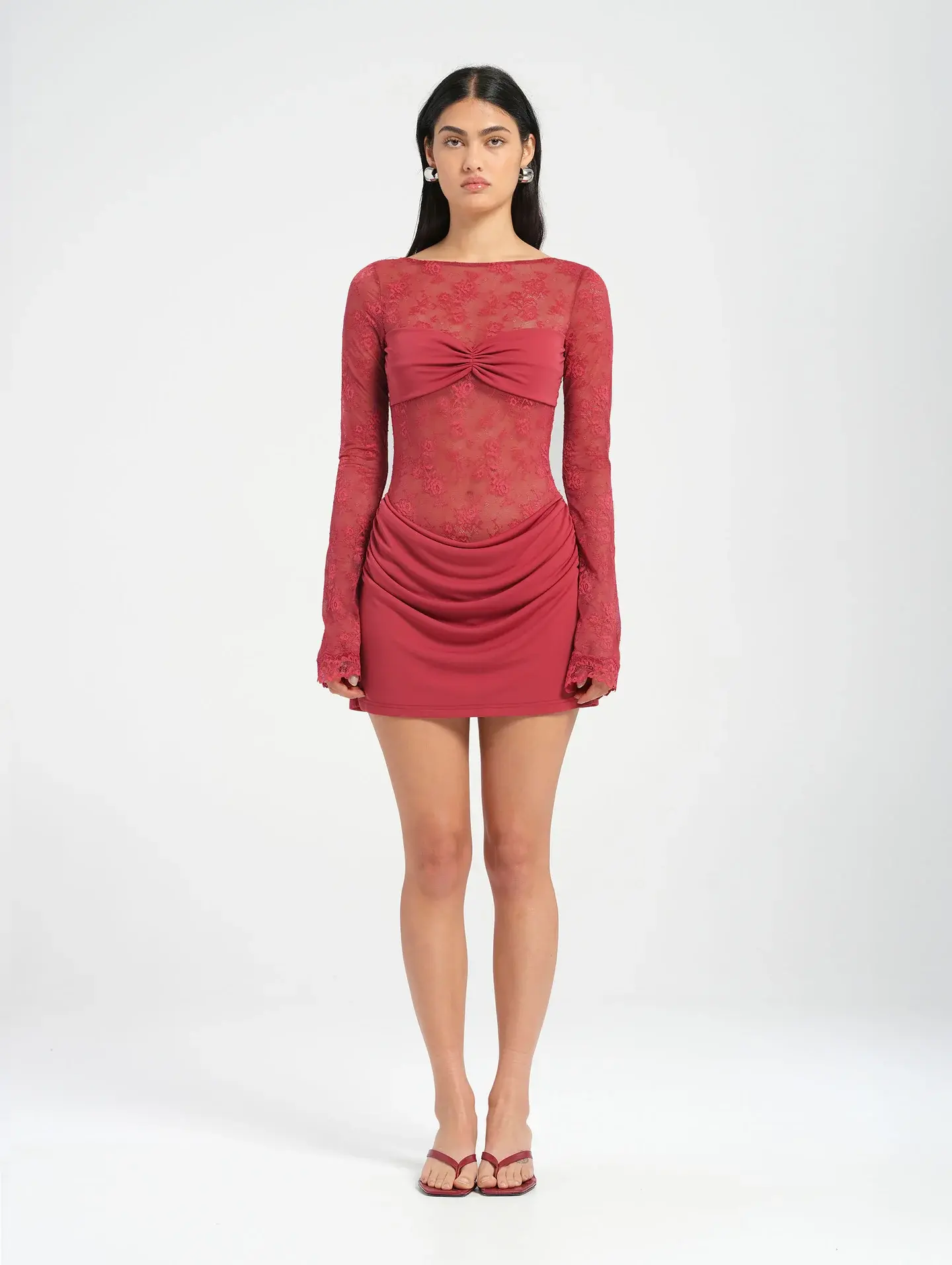 (FOR SALE) Red Oskar Benni Mini Dress