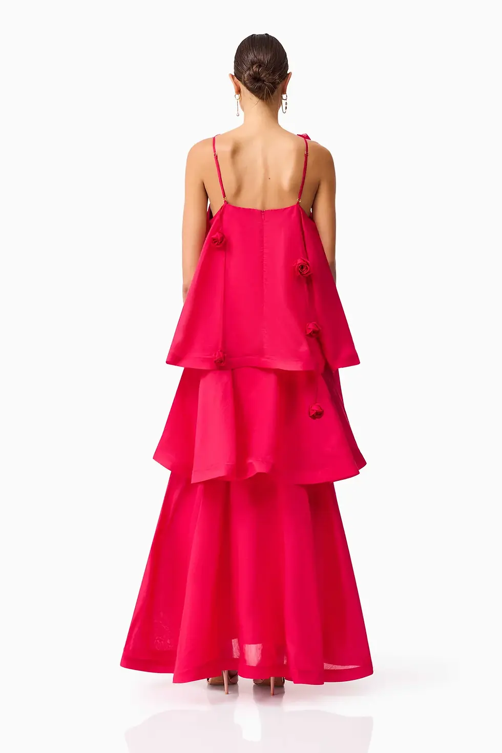 Thumbnail: Pink Elliatt Thalia Tiered Maxi Dress