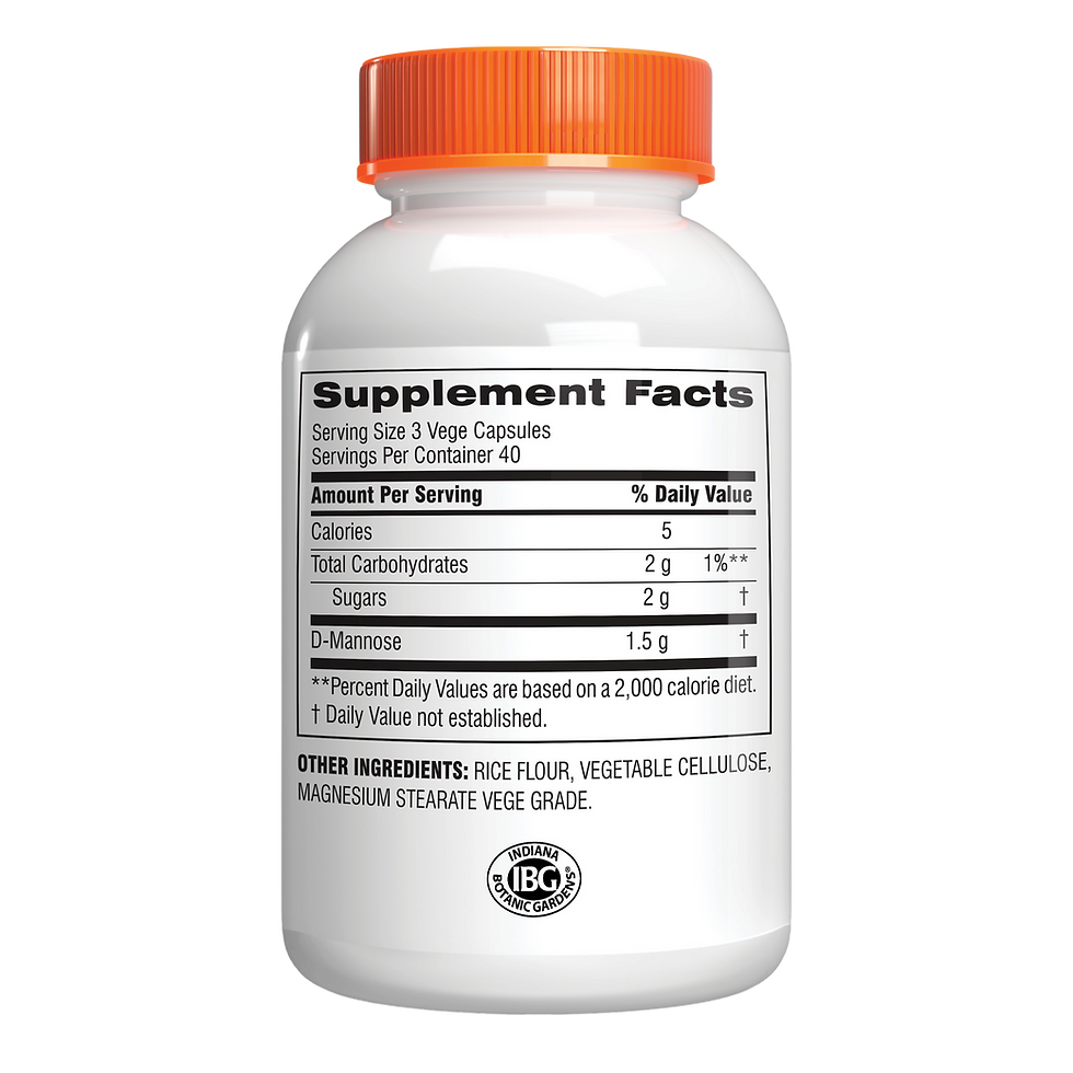 Miniatura: D-Mannose 500 mg, 120 veg. caps.