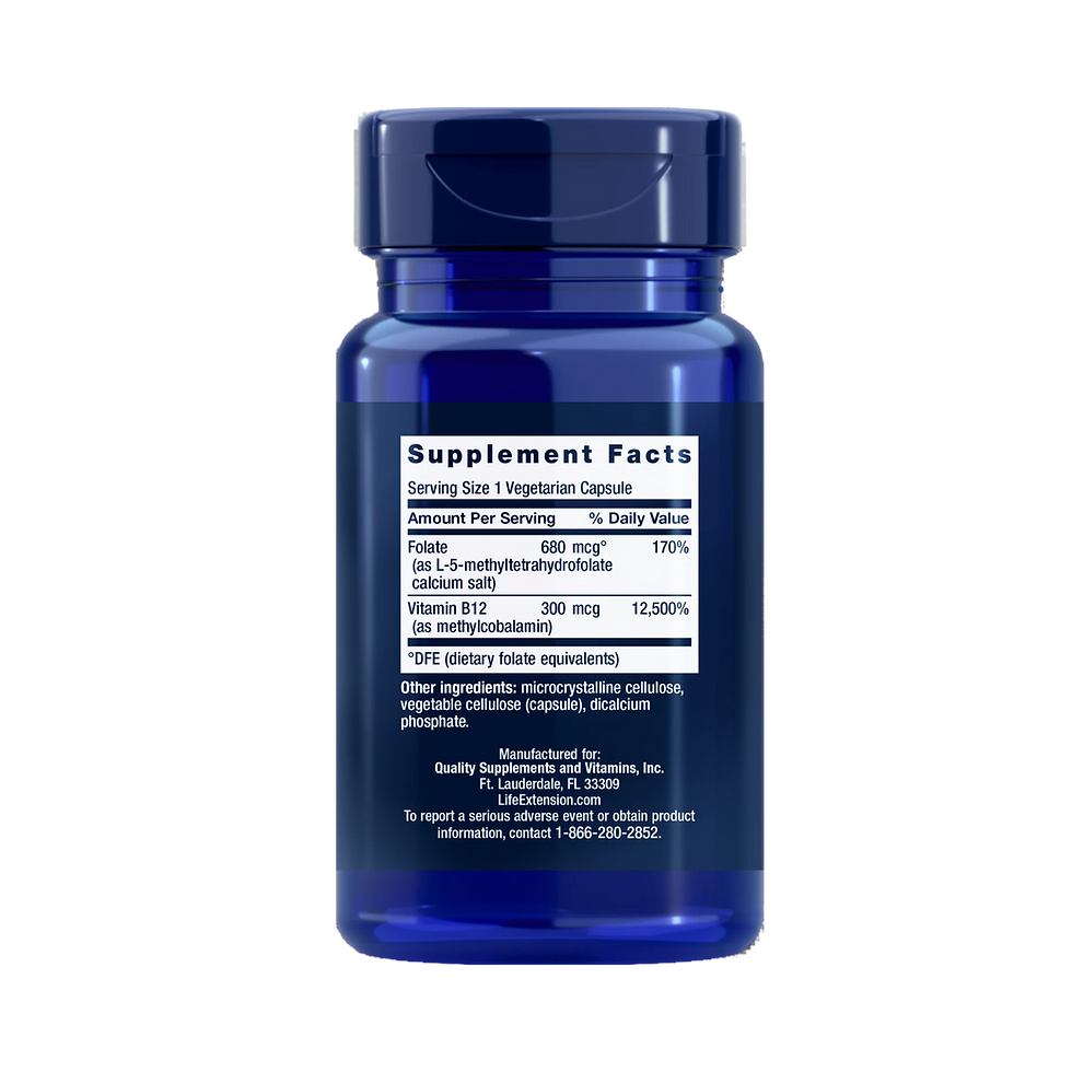 Miniatura: BioActive Folate & Vitamin B12, 90 caps
