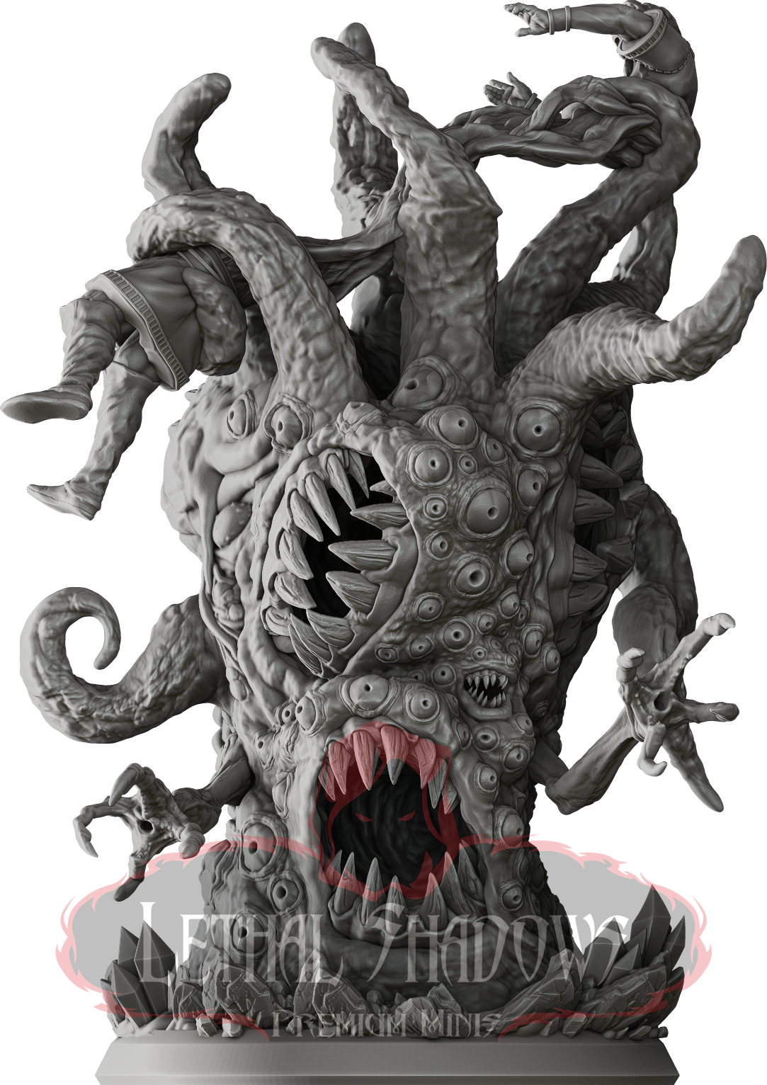 Horrific multi-eyed beast miniature