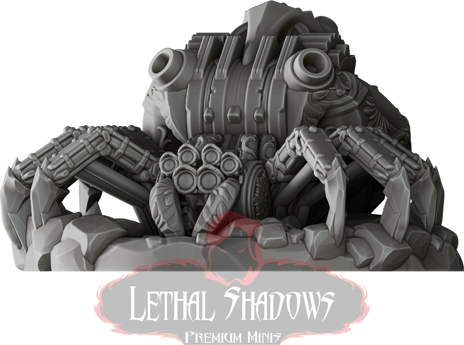 Lethal Shadows Premium Miniatures: heavily armed spider mech