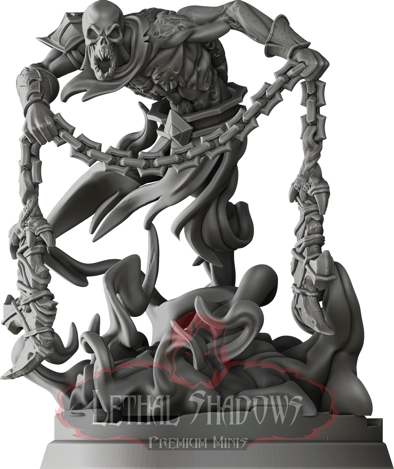 Lethal Shadows miniature: Chained demonic figure
