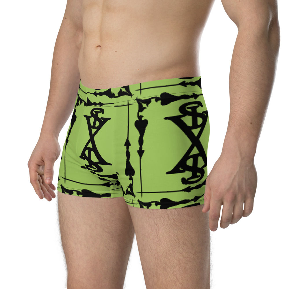 "SL-FSB" (Black/Light Green) Boxer Briefs