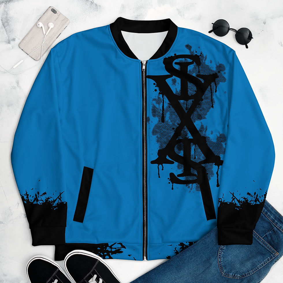 Thumbnail: "AHLG" ( Blue/Black) - Unisex Bomber Jacket