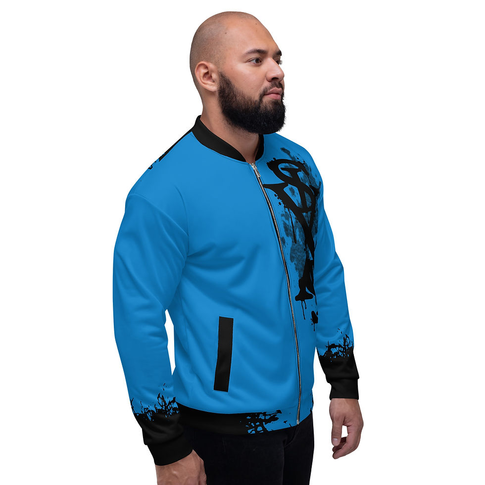 Thumbnail: "AHLG" ( Blue/Black) - Unisex Bomber Jacket