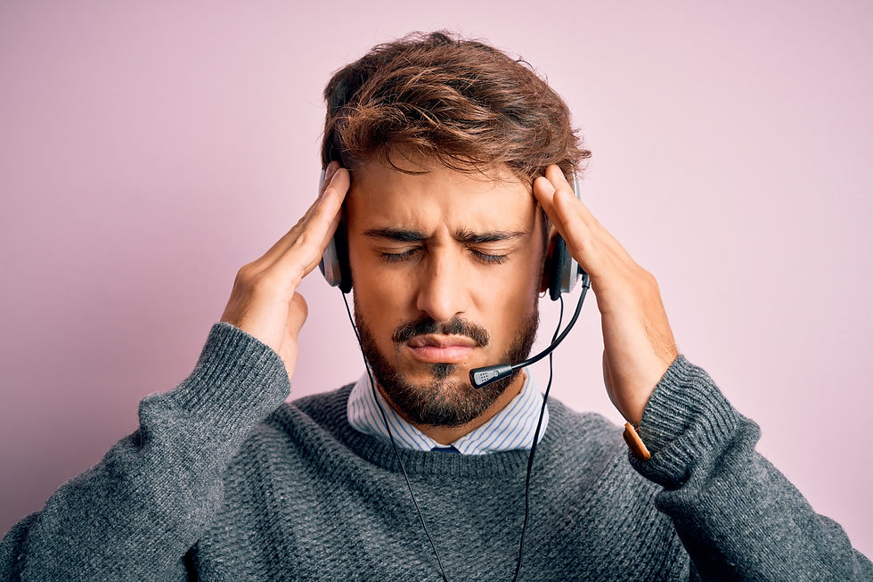 Customer service rep under stress
