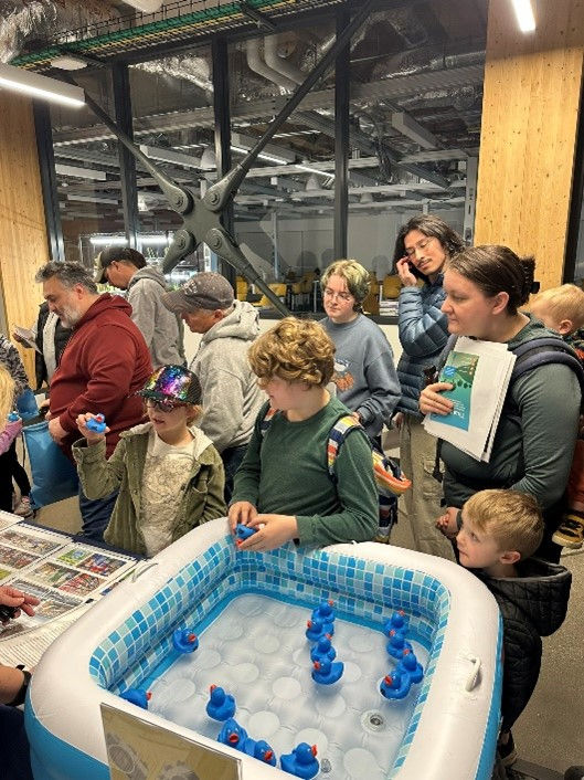 Figure 3. “How Lucky Is Your Duck” Activity at the MSU Science Festival