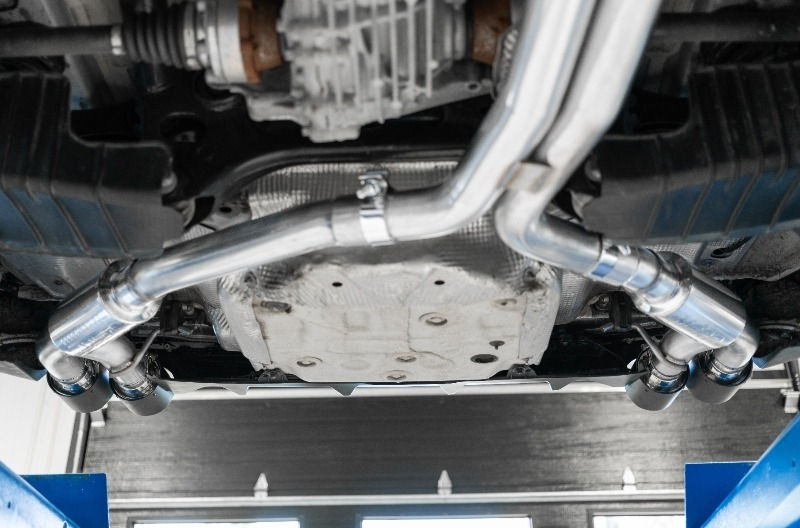 サムネイル： MBRP アウディ S5 クーペ  S4 セダン 3.0L 18年~ レゾネーターバック マフラー T304ステンレス STREET S46073CF