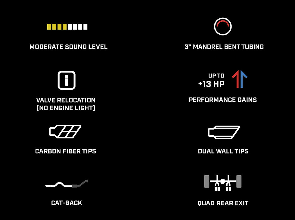 サムネイル： MBRP フォード マスタング GT 5.0L V8 S650 2024年~ マフラー T304ステンレス カーボンチップ STREET S72803CF