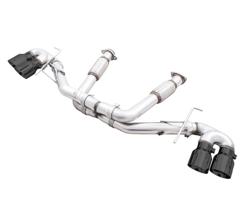 AWE シボレー コルベット スティングレイ C8 6.2L V8 2020年~ エキゾースト マフラー T304 黒チップ TRACK