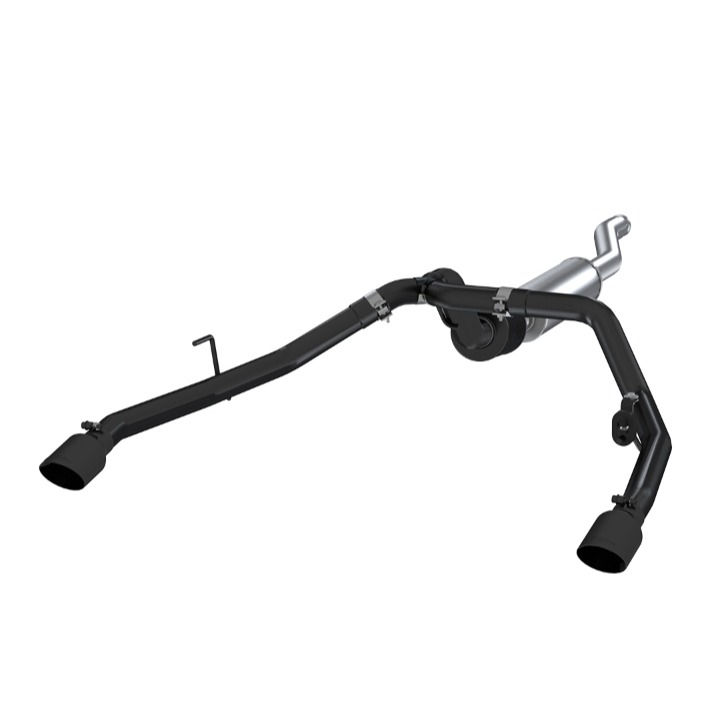 MBRP ジープ グラディエーター 3.6L V6 2020~2024年 マフラー アルミメッキ鋼 黒 RACE S5538BLK