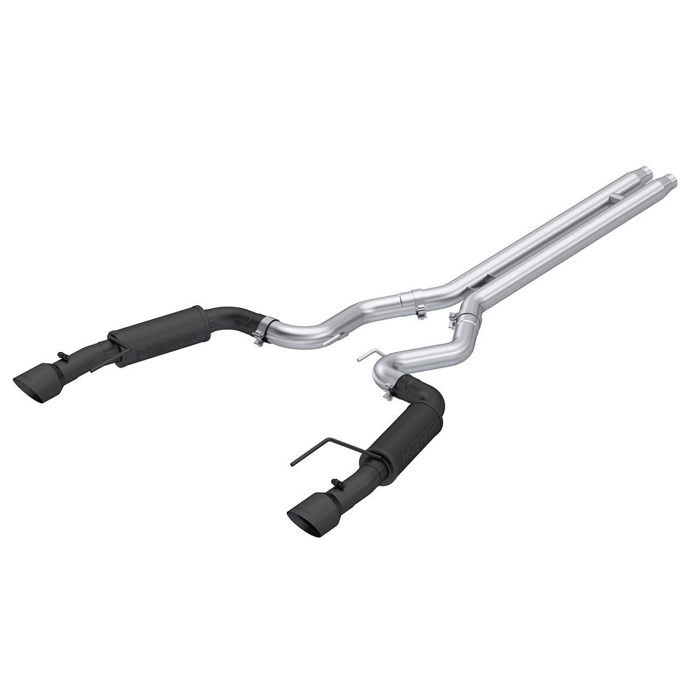 MBRP フォード マスタング GT 5.0L V8 S650 2024年~ 左右出し マフラー アルミメッキ鋼 黒 RACE S7253BLK