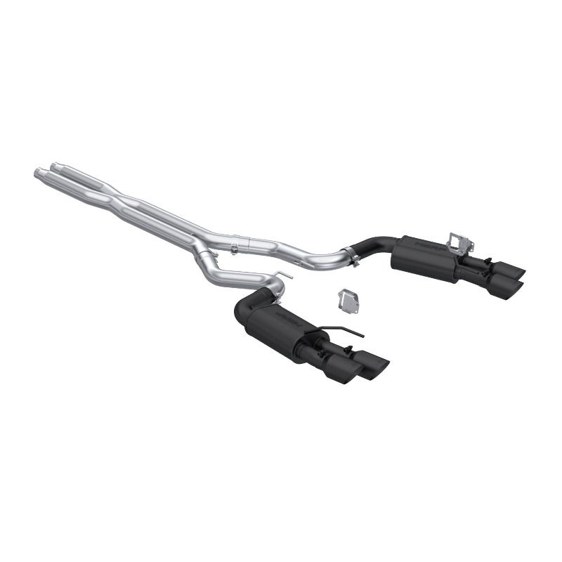 MBRP フォード マスタング GT 5.0L V8 S650 2024年~ マフラー アルミメッキ鋼 黒 STREET S7280BLK