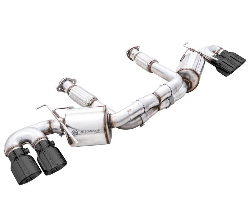 AWE シボレー コルベット スティングレイ C8 6.2L V8 2020年~ エキゾースト マフラー T304 黒 TOURING