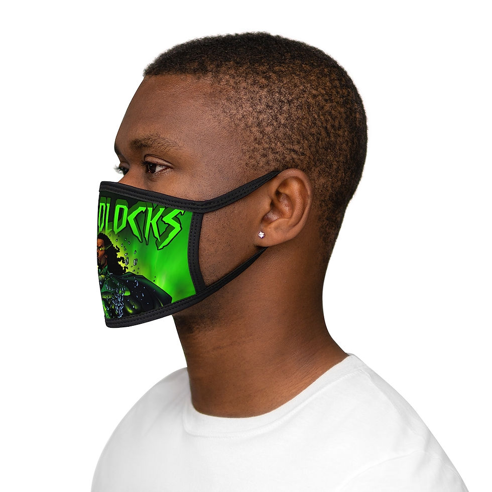 Thumbnail: Dreadlocks Mixed-Fabric Face Mask