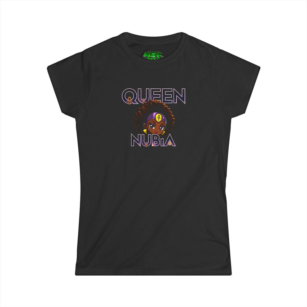 Thumbnail: Queen Nubia Head shot Chibi” Women's Softstyle Tee