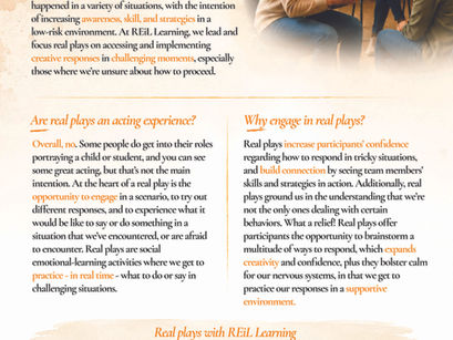 Real Plays with REiL Learning