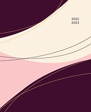 2 Year Purple Waves 2022-2023 Monthly Planner