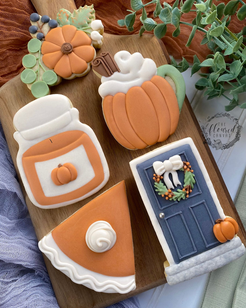 Thumbnail: Fall Ambiance Online Cookie Decorating Class #25