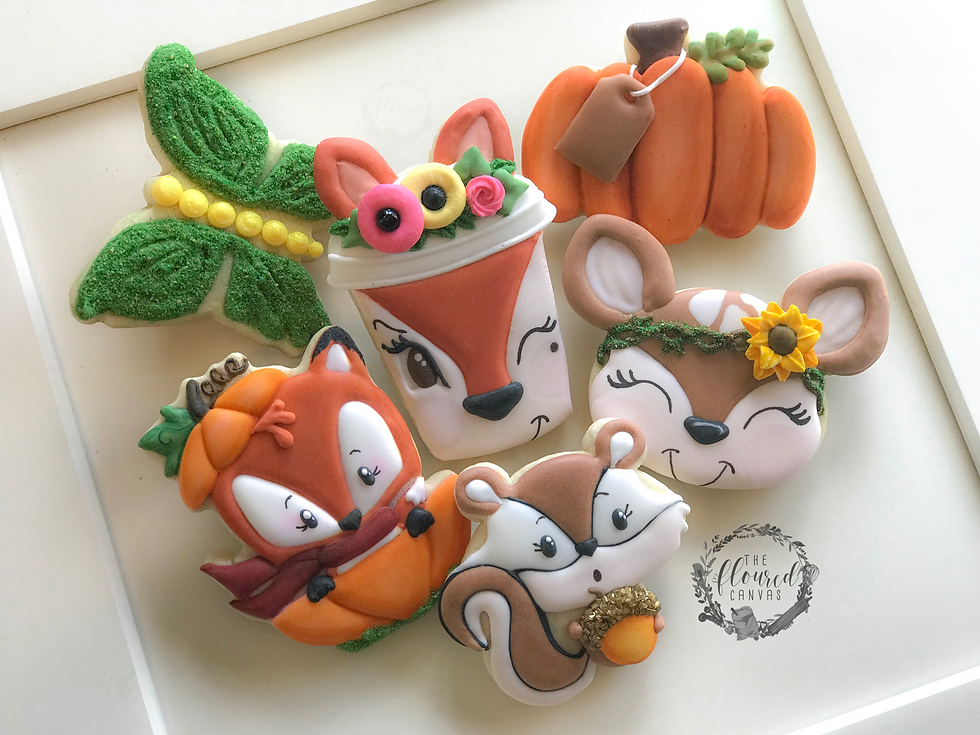 Thumbnail: Woodland Fall Cookie Decorating Online Class #4